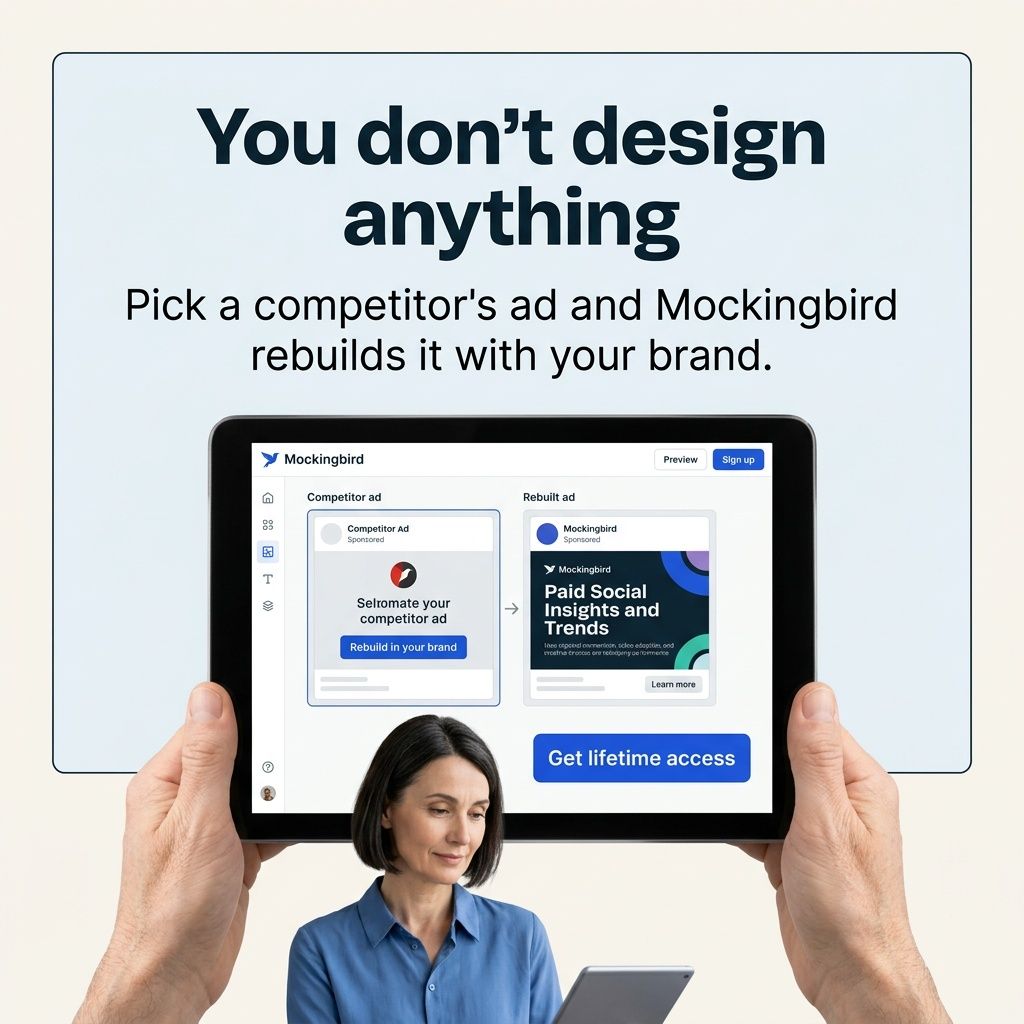 Mockingbird ad rebuilt from the Smartly.io ad