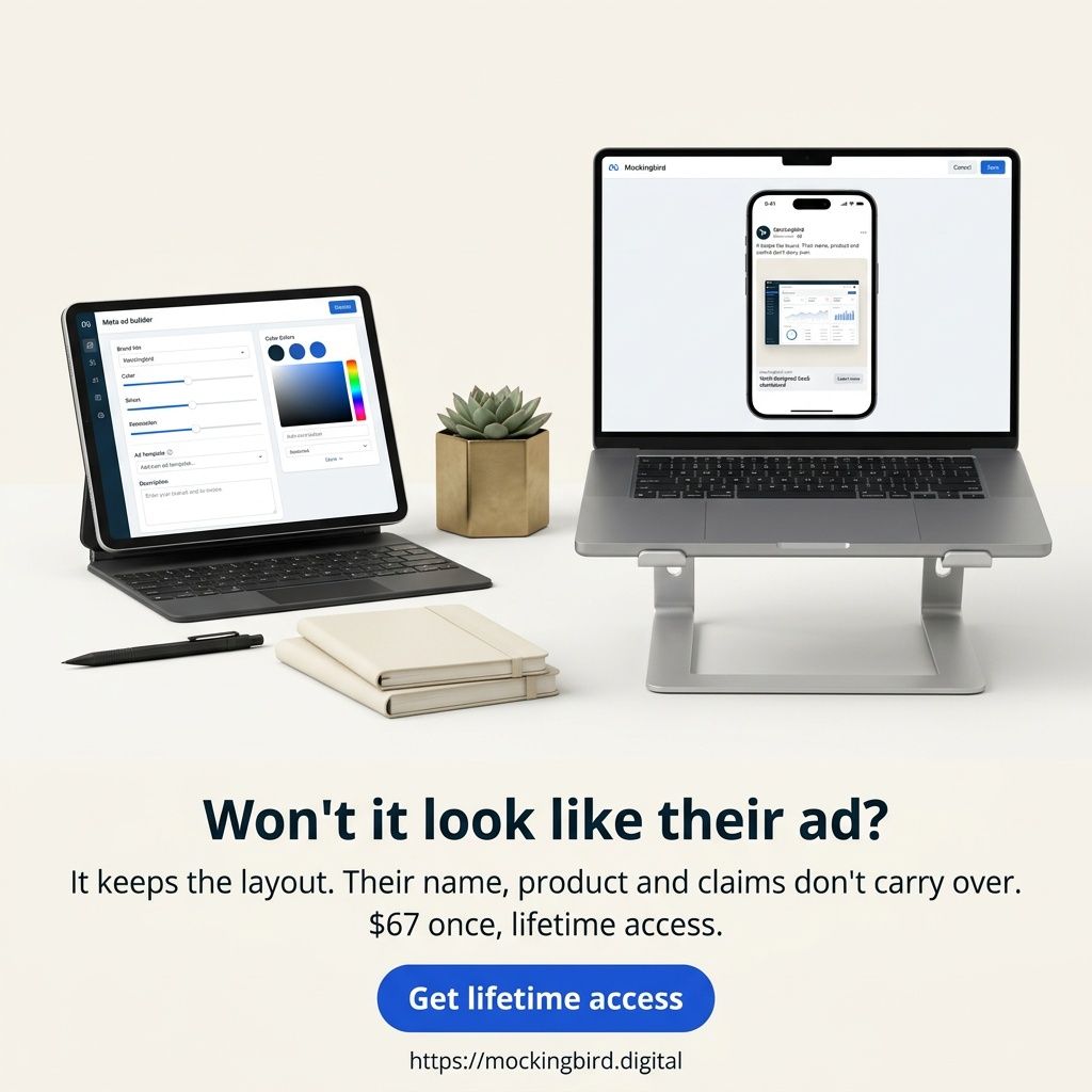 Mockingbird ad rebuilt from the AdRoll ad