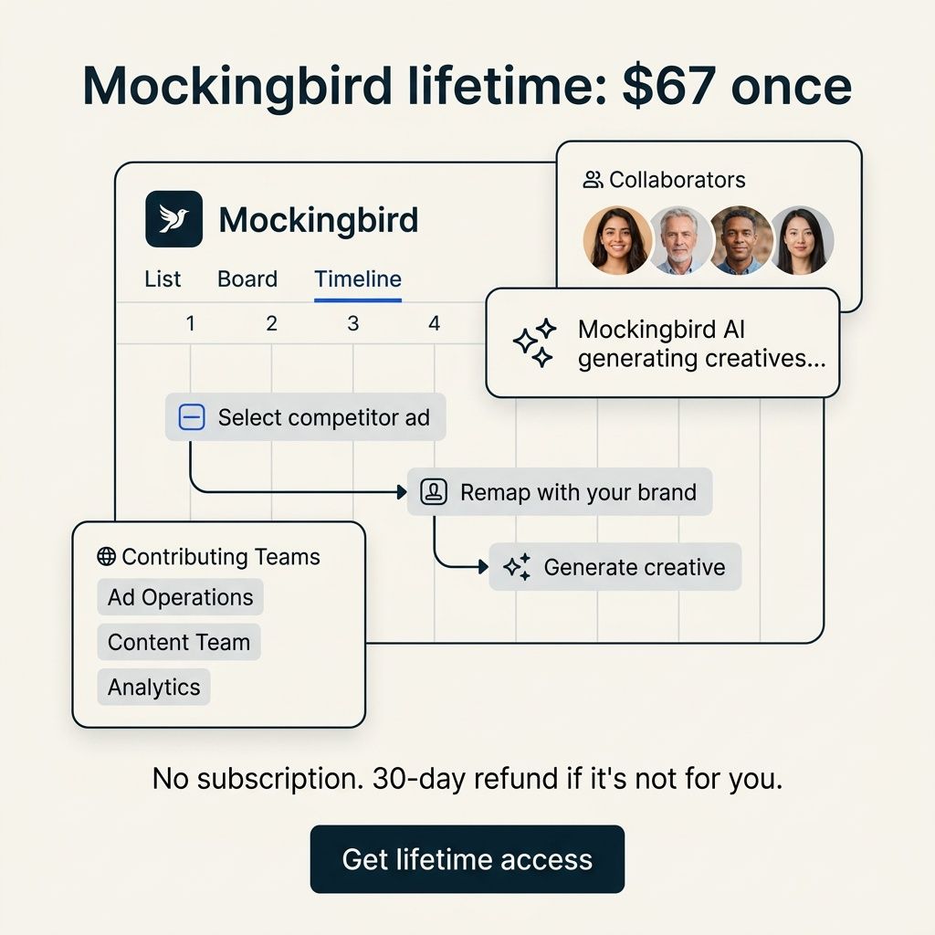 Mockingbird ad rebuilt from the Asana ad